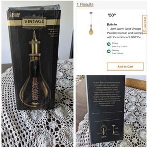 Vintage Style Pendant Light Bulb